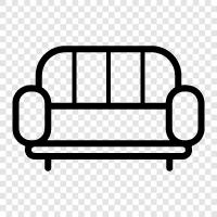 Couch, Chair, Bed, Bedroom icon svg