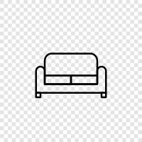 couch, loveseat, chair, bedroom set icon svg