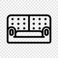 Couch, lounge, comfortable, relaxation icon svg