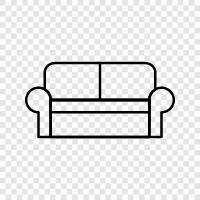 Couch, Couches, Living Room, Bedroom icon svg