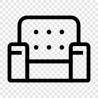 Couch, Couches, Living Room, Bedroom icon svg