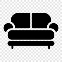 Couch, Bed, Bedroom, Interior icon svg