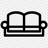 Couch, Sofa bed, Living room, Bedroom icon svg