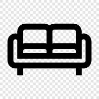 Couch, Loveseat, Sofa Bed, Sectional Sofa icon svg