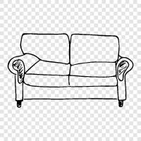 Couch, Living Room, Bedroom, Furniture icon svg