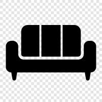 Couch, Couches, Loveseat, Sofa Bed icon svg