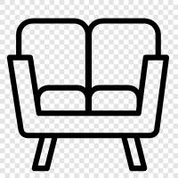 Couch, Leather Sofa, Sofa Bed, Living Room icon svg