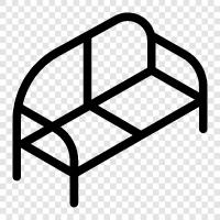 Couch, Sectional, Sofa Bed, Futon icon svg