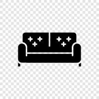 Couch, Bed, Bedroom, Living Room icon svg