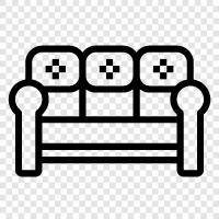 Couch, Chair, Bed, Bedroom icon svg