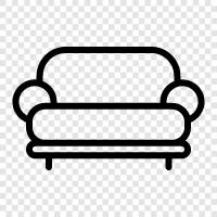 Couch, Chair, Sleeper, Sofa icon svg