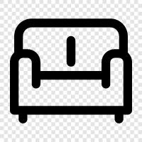 couch, loveseat, armchair, daybed icon svg