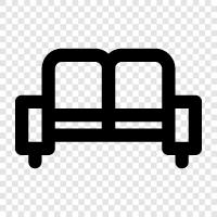 Couch, Sofa bed, sleeper sofa, sectional icon svg