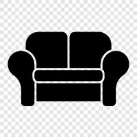 Couch, Living Room, Bed, Bedroom icon svg