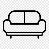 Couch, Bed, Sleeper, Bedroom icon svg