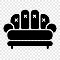 couch, furniture, living room, bedrooms icon svg