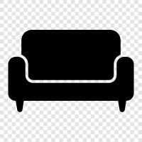 Couch, Bed, Bedroom, Interior icon svg