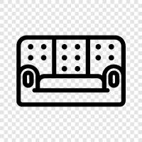 Couch, Loveseat, Bed, Bedroom icon svg