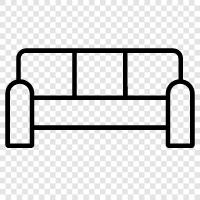 Couch, Bed, Carpet, Rugs icon svg