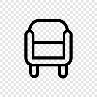 couch, love seat, chair, Sofa icon svg