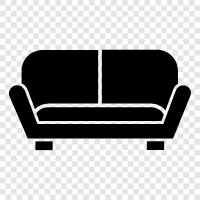 Couch, Bed, Bedroom, Living Room icon svg