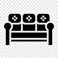 Couch, Loveseat, Sofa Bed, Sectional Sofa icon svg