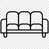 Couch, Sofa bed, Living room, Cushion icon svg