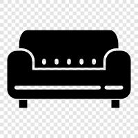 Couch, Chair, Bed, Bedroom icon svg