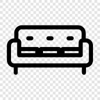 Couch, Chair, Bed, Home icon svg