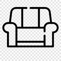 Couch, Bed, Bedroom, Living Room icon svg