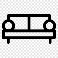 Couch, Bed, Bedroom, Living Room icon svg