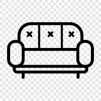 Couch, Bed, Bedroom, Living Room icon svg