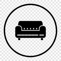 Couch, Sofa Bed, Sofa Chairs, Sofa icon svg