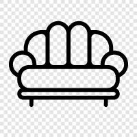 Couch, Loveseat, Sofa Bed, Sleeper Sofa icon svg