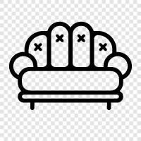 couch, love seat, armchair, Sofa icon svg