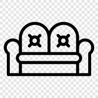 couch, love seat, lounge, comfortable icon svg