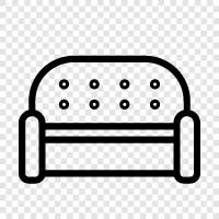 couch, living room, bedroom, furniture icon svg