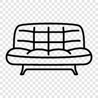 Couch, Couch Bed, Bed Couch, Sofa Bed icon svg