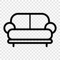 Couch, Bed, Bedroom, Living Room icon svg