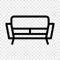 Couch, Bed, Bedroom, Sofa icon svg