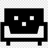 Couch, Schlafsofa, Couch Bett, Bettcouch symbol