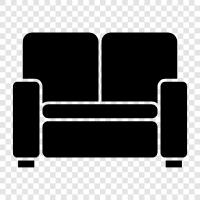 Couch, Love Seat, Couch Bed, Sofa Bed icon svg