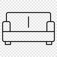 Couch, Bett, Schlafzimmer, Wohnzimmer symbol