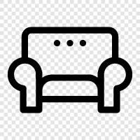 couch, love seat, recliner, living room icon svg