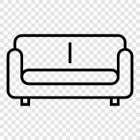 couch, loveseat, sectional, sleeper icon svg