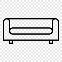 Couch, Lounge, Bed, Bedroom icon svg