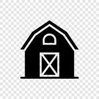 country house farm, country living, country retreat, country living ideas icon svg