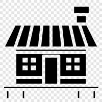 country house, traditional architecture, traditional floor plan, traditional decor icon svg