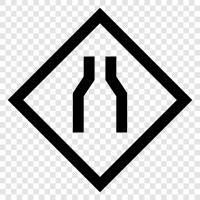 Landstraße, Zufahrt, Schotterstraße, unbefestigte Straße symbol