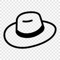 cowboy hat, fedora, baseball cap, fauxfur icon svg